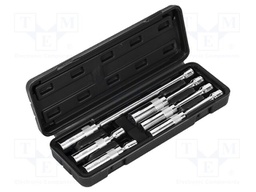 Socket; 12-angles; Chrom-vanadium steel; Mounting: 3/8"; 6pcs.