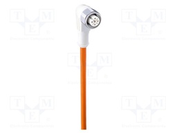 Connection lead; M12; PIN: 4; angled; 2m; female