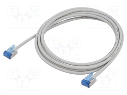 Patch cord; U/FTP; 6a; stranded; Cu; LSZH; grey; 2m; 32AWG; -20÷75°C