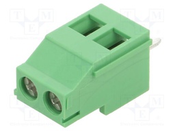 Connector: PCB terminal block; terminal; 16A; 300V; PIN: 2; angled