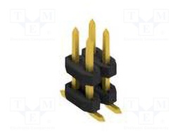 Connector: pin strips; pin header; male; PIN: 4; 2mm; SMT; 2x2; 100V