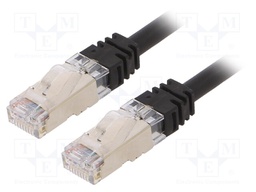 Patch cord; S/FTP,TX6A™ 10Gig; 6a; stranded; Cu; LSZH; black; 26AWG