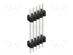 Connector: pin strips; pin header; male; PIN: 5; 1.27mm; THT; 1x5