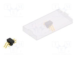 Connector: pin strips; pin header; male; PIN: 4; 2.54mm; SMT; 2x2