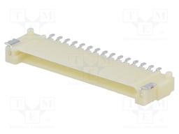 Socket; wire-board; male; DF14; 1.25mm; PIN: 15; SMT; on PCBs; tinned