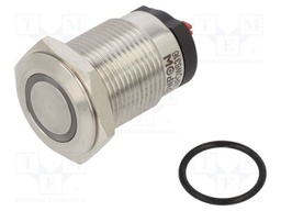 Switch: vandal resistant; Pos: 2; SPST; 10A/24VDC; IP65; OFF-(ON)