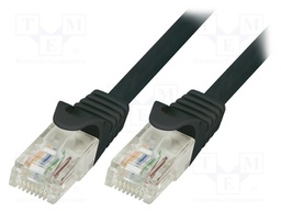 Patch cord; U/UTP; 5e; stranded; CCA; PVC; black; 2m; 26AWG