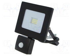 Lamp: LED flood light; 6500(typ)K; IP44; Body: black; 10W; 230VAC