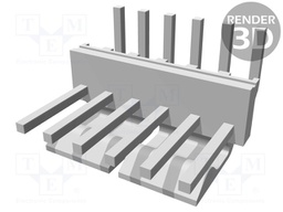 Socket; wire-board; male; KK 396; 3.96mm; PIN: 6; THT; 7A; tinned