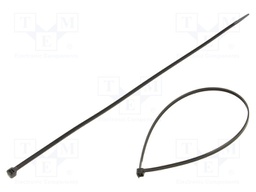 Cable tie; L: 370mm; W: 4.8mm; polyamide; 220N; black; 100pcs.