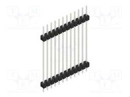 Connector: pin strips; pin header; male; PIN: 12; 2.54mm; THT; 1x12