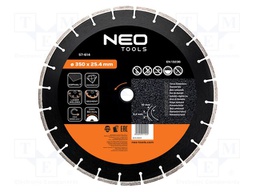 Cutting diamond wheel; Ø: 350mm; segmented; Holder: assembly hole