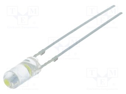 LED; 3mm; white cold; 1120÷1560mcd; 110°; Front: flat; Pitch: 2.54mm