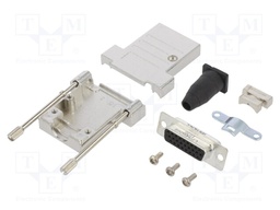 D-Sub HD; PIN: 26; female; shielded,with strain relief; straight