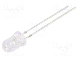LED; UV; 30°; 20mA; 114mW; λd: 390÷400nm; 3÷3.8V; THT; Front: convex