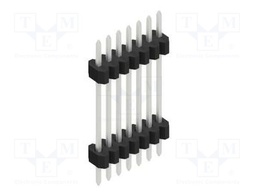 Connector: pin strips; pin header; male; PIN: 7; 1.27mm; THT; 1x7
