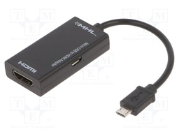 Adapter; HDMI socket,USB B micro socket,USB B micro plug