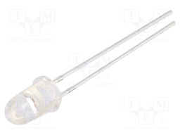 LED; 5mm; red; 15°; Front: convex; 2.1÷2.6V; Pitch: 2.54mm; -30÷85°C