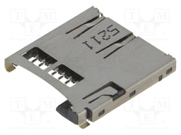 Connector: for cards; SD Micro; push-push; SMT; gold-plated