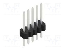 Connector: pin strips; pin header; male; PIN: 5; 1.27mm; THT; 1x5