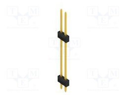 Connector: pin strips; pin header; male; PIN: 2; 2.54mm; THT; 2x1