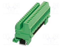DIN rail connector, nominal cross section: 2.5 mm?, color: g