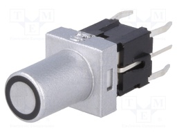 Switch: keypad; Pos: 2; SPST-NO; 0.05A/12VDC; silver; Illumin: LED