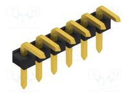 Connector: pin strips; pin header; male; PIN: 6; 2.54mm; THT; 1x6