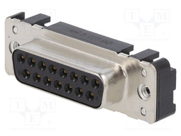 D-Sub; PIN: 15; socket; female; straight; THT; UNC4-40