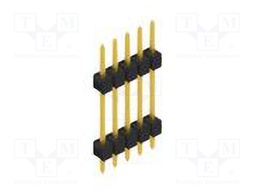 Connector: pin strips; pin header; male; PIN: 5; 2.54mm; THT; 1x5