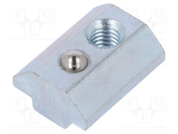 Nut; for profiles; Width of the groove: 8mm; steel; zinc