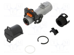 Connector: DC supply; male; straight; for cable; -40÷125°C; PIN: 1