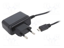 Power supply: switched-mode; voltage source; 5VDC; 1A; 5W; plug