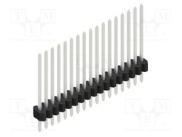 Connector: pin strips; pin header; male; PIN: 17; 1.27mm; THT; 1x17