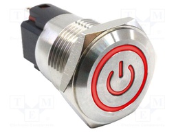 Switch: vandal resistant; SPDT; 0.5A/220VAC; 2A/24VDC; IP67; RGB
