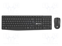 Office kit; black; USB A; wireless; No.of butt: 4; 10m; universal