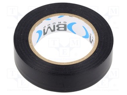 Tape: electrical insulating; W: 15mm; L: 10m; Thk: 0.15mm; black