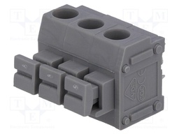 PCB terminal block; angled 90°; 5mm; ways: 3; on PCBs; 1.5mm2; 8A