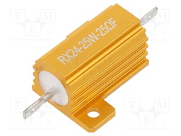 Resistor: wire-wound; with heatsink; 25Ω; 25W; ±1%; 50ppm/°C