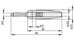 Connector: 4mm banana; plug; 30A; 60VDC; white; 3mΩ; 2.5mm2