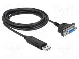 USB to RS232 converter; D-Sub 9pin socket,USB A plug; 1.8m