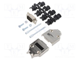 D-Sub; PIN: 9; plug; male; for cable; straight; soldering