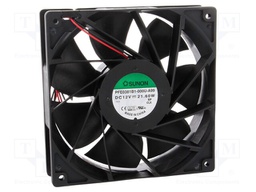 Fan: DC; axial; 12VDC; 140x140x38mm; 405.2m3/h; 62dBA; ball bearing