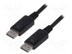 Cable; DisplayPort 1.1; DisplayPort plug,both sides; 1.5m; black
