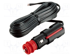Cigarette lighter socket extension cord; cables; 8A; black; 4m