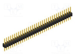 Connector: pin strips; pin header; male; PIN: 34; 1.27mm; THT; 1x34
