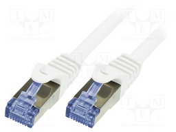 Patch cord; S/FTP; 6a; stranded; Cu; LSZH; white; 20m; 26AWG