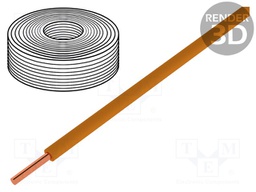 Wire; 0.2mm2; solid; Cu; PVC; orange; 60V; 10m; 1x0.2mm2