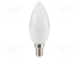 LED lamp; white cold; E14; 220÷240VAC; 470lm; P: 4.5W; 200°; 6400K