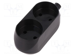 Connector: AC supply; splitter; Layout: 2P; Type: round; black; 16A